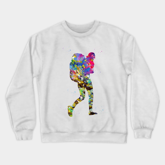 Backpacker Traveling Crewneck Sweatshirt by erzebeth